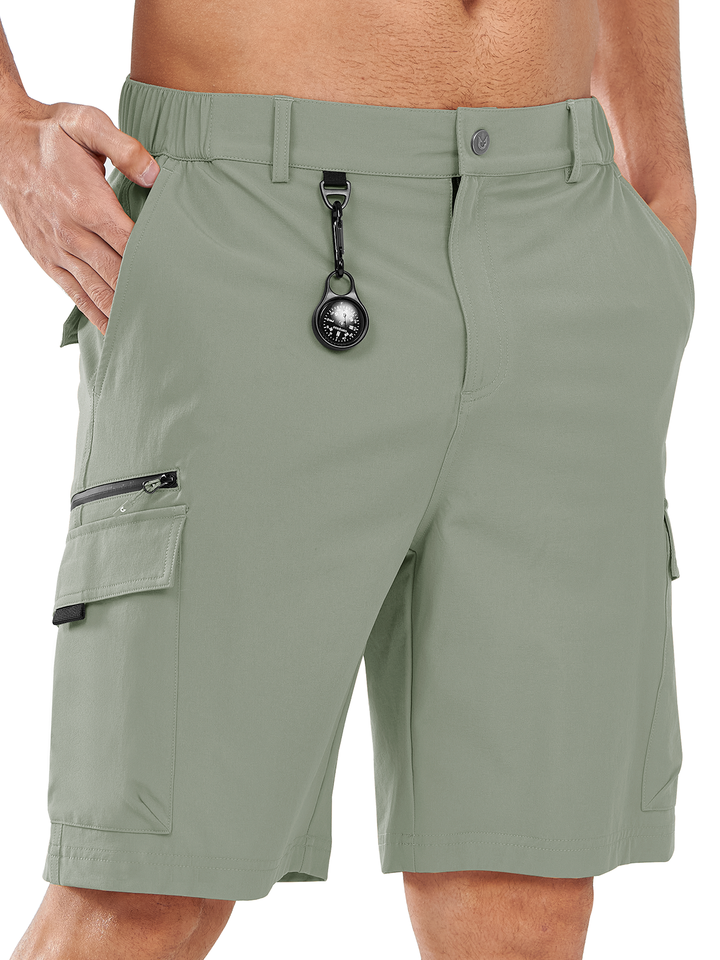 Northyard Men's Sage Green Hiking 9 inch Cargo Shorts with Pockets Casual for Work Outdoor