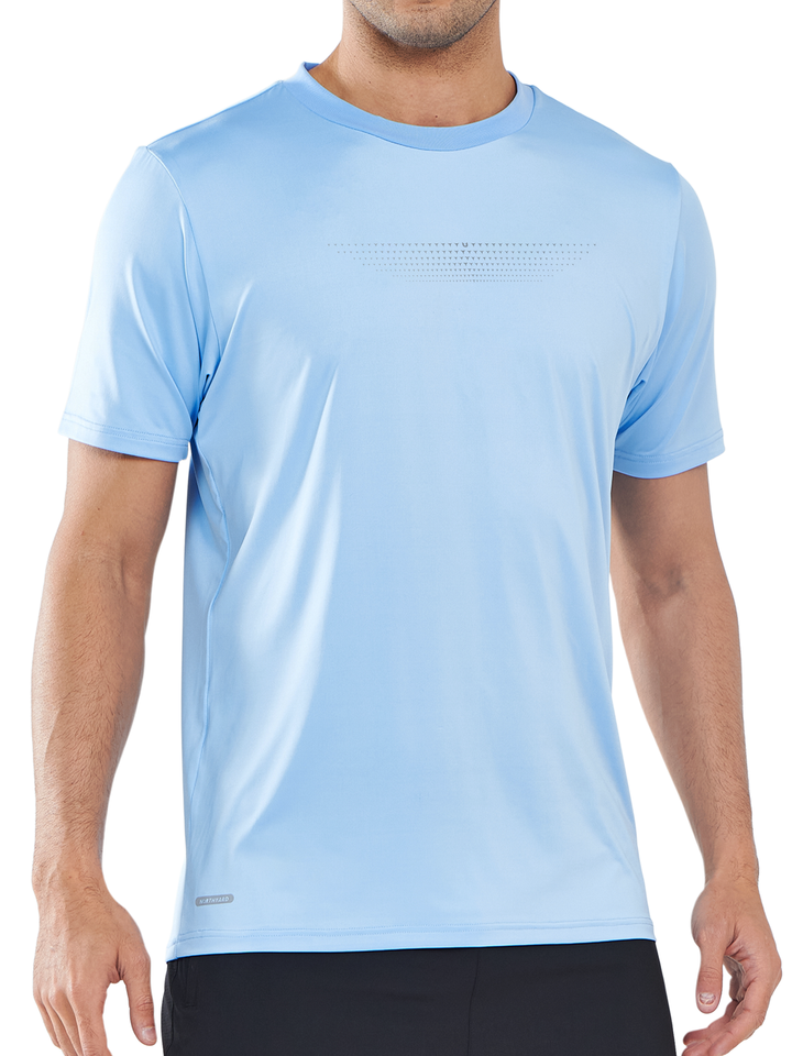 NORTHYARD Men's Sky Blue Quick Dry Fit Workout Gym T-Shirts Breathable Short Sleeve Tops