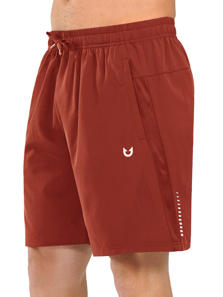 Men's Red Clay Gym Sweat 7" Moisture Wicking Shorts