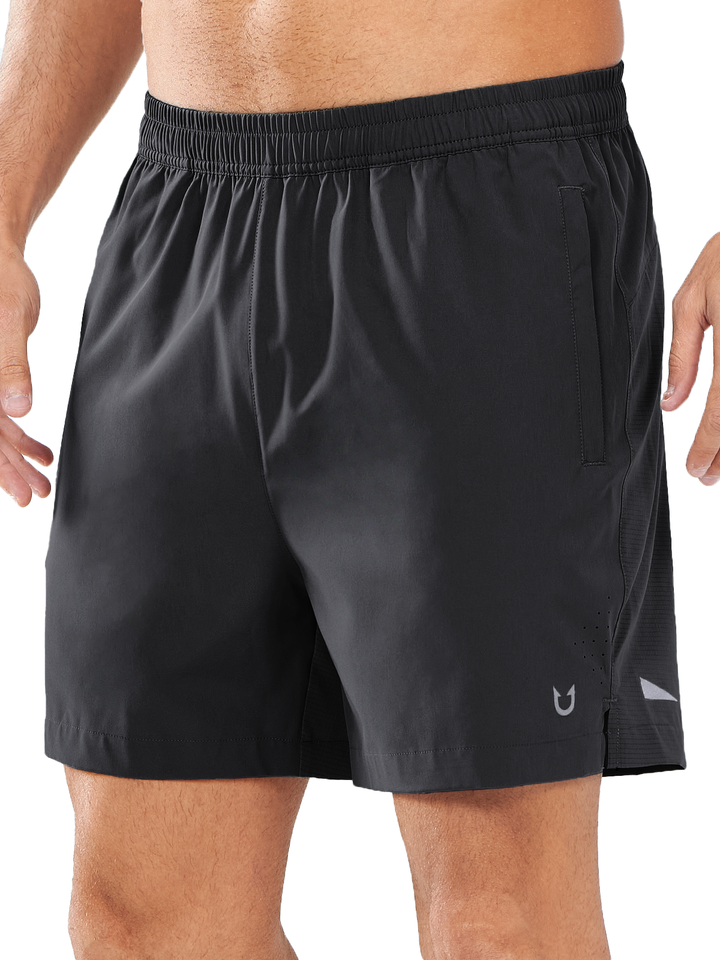 Northyard Men's Black Breathable 5 inch Running Shorts with Pocket Lightweight for Gym