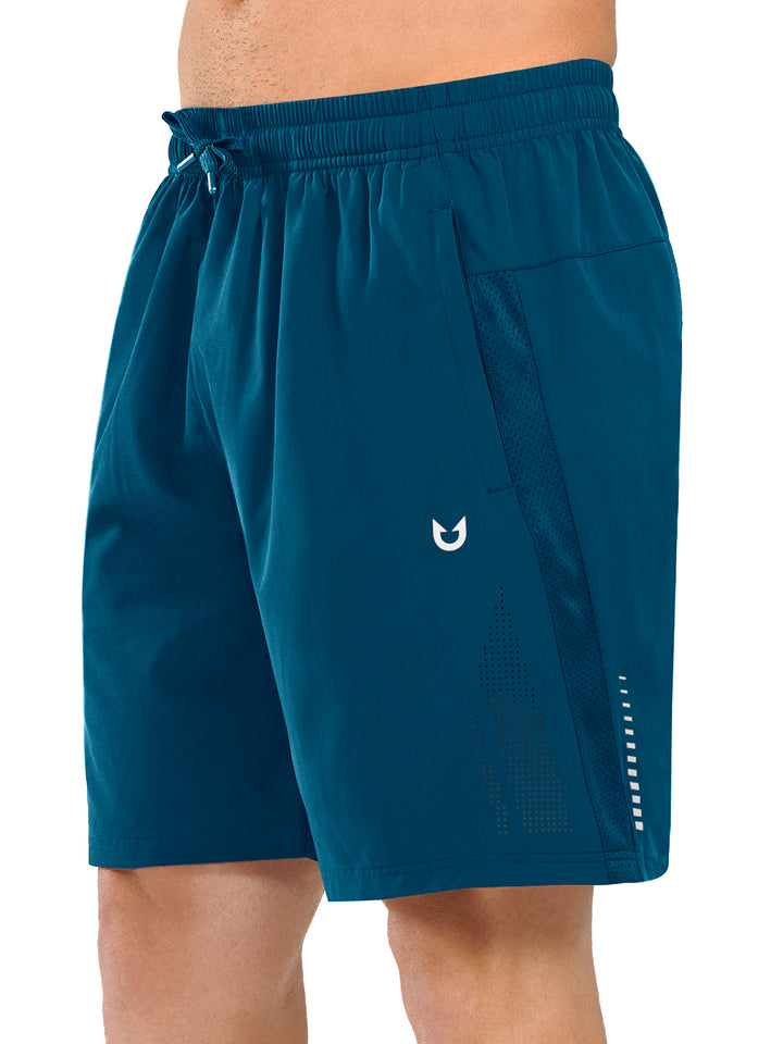 Men's Sea Blue Gym Sweat 7" Moisture Wicking Shorts