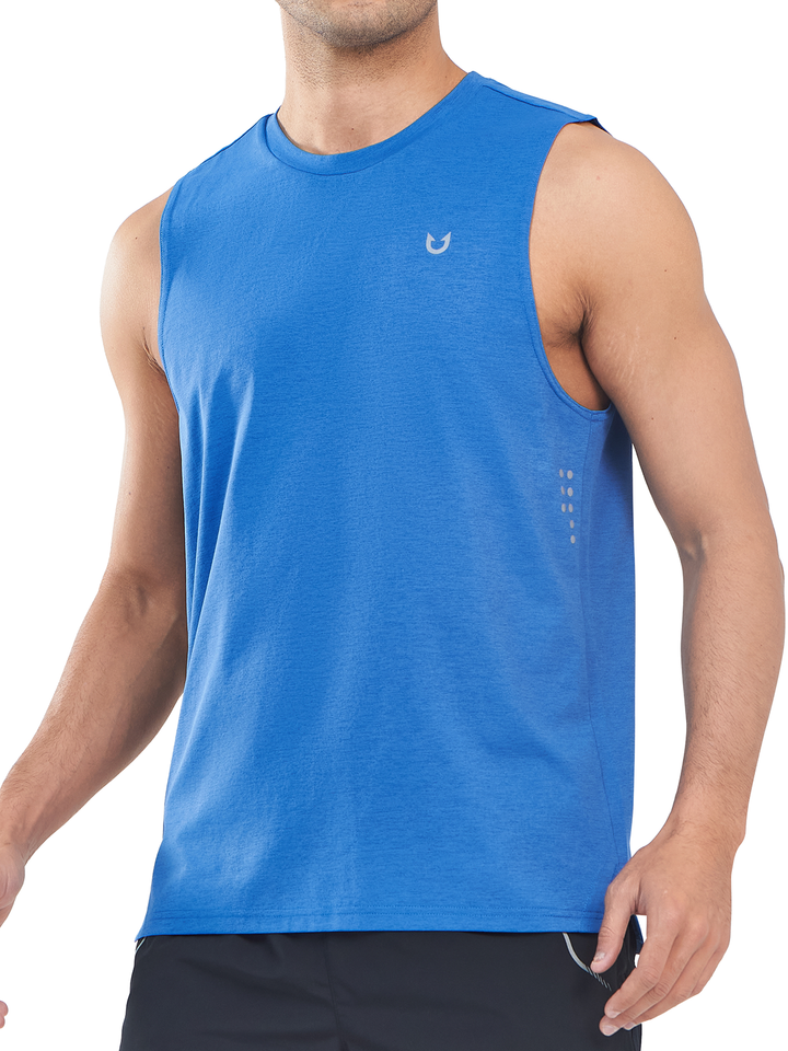 NORTHYARD Men's Dark Blue Workout Muscle Shirts Quick Dry Sleeveless Tank Tops for Gym Run