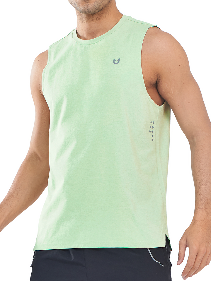 NORTHYARD Men's Light Green Workout Muscle Shirts Quick Dry Sleeveless Tank Tops for Gym Run