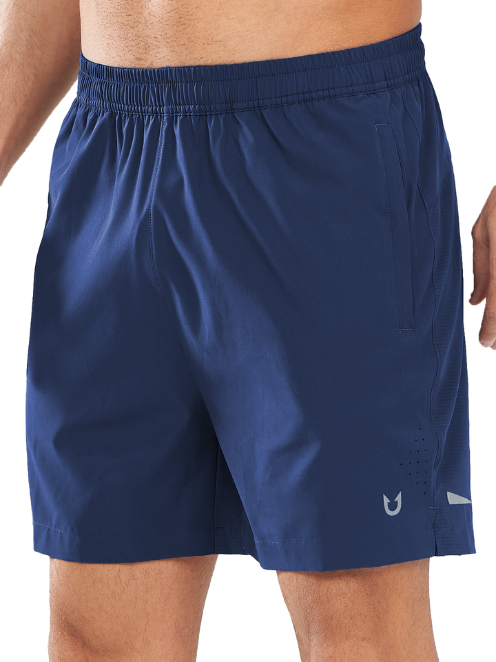 Northyard Men's Dark Blue Breathable 5 inch Running Shorts with Pocket Lightweight for Gym