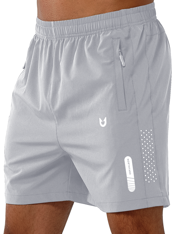 Men's Grey 5" Moisture Wicking Hiking Shorts