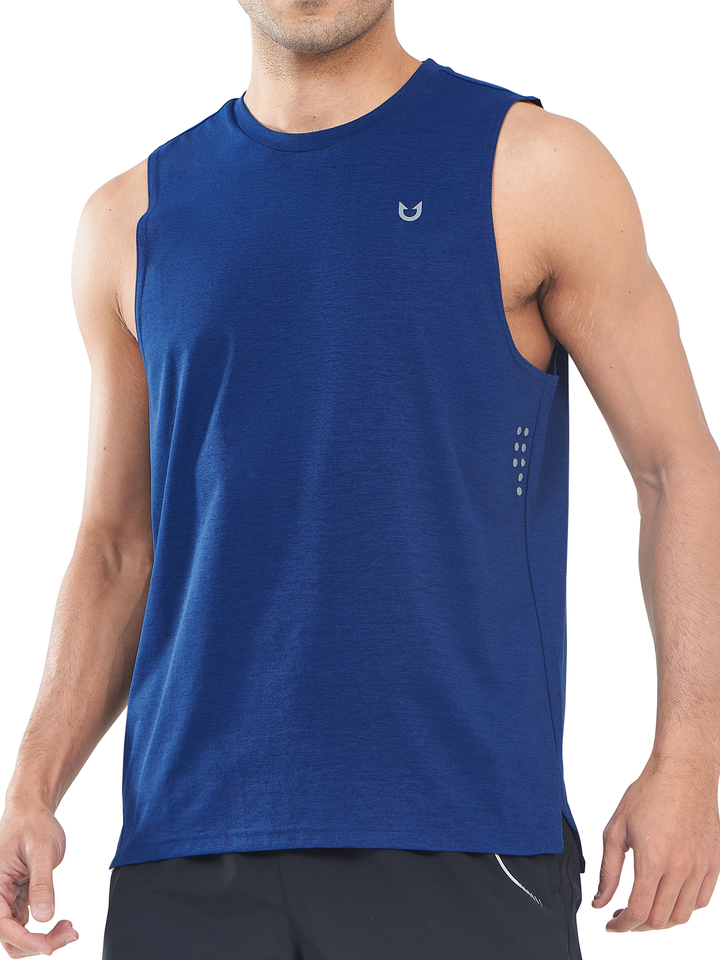 NORTHYARD Men's Navy Workout Muscle Shirts Quick Dry Sleeveless Tank Tops for Gym Run