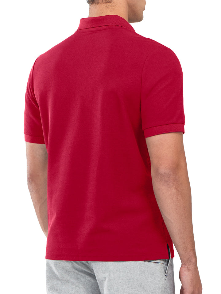 Northyard Men's Red Cotton Tennis Polo Shirts Golf Pickleball Casual Knitted T-Shirt Front