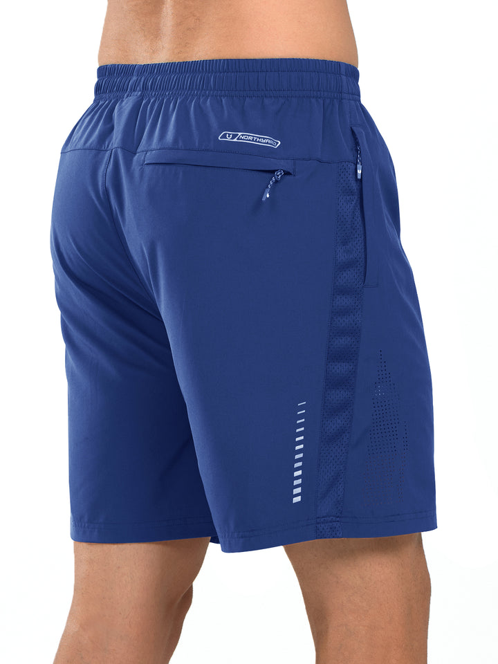 Men's Royal Blue Gym Sweat 7" Moisture Wicking Shorts Pockets