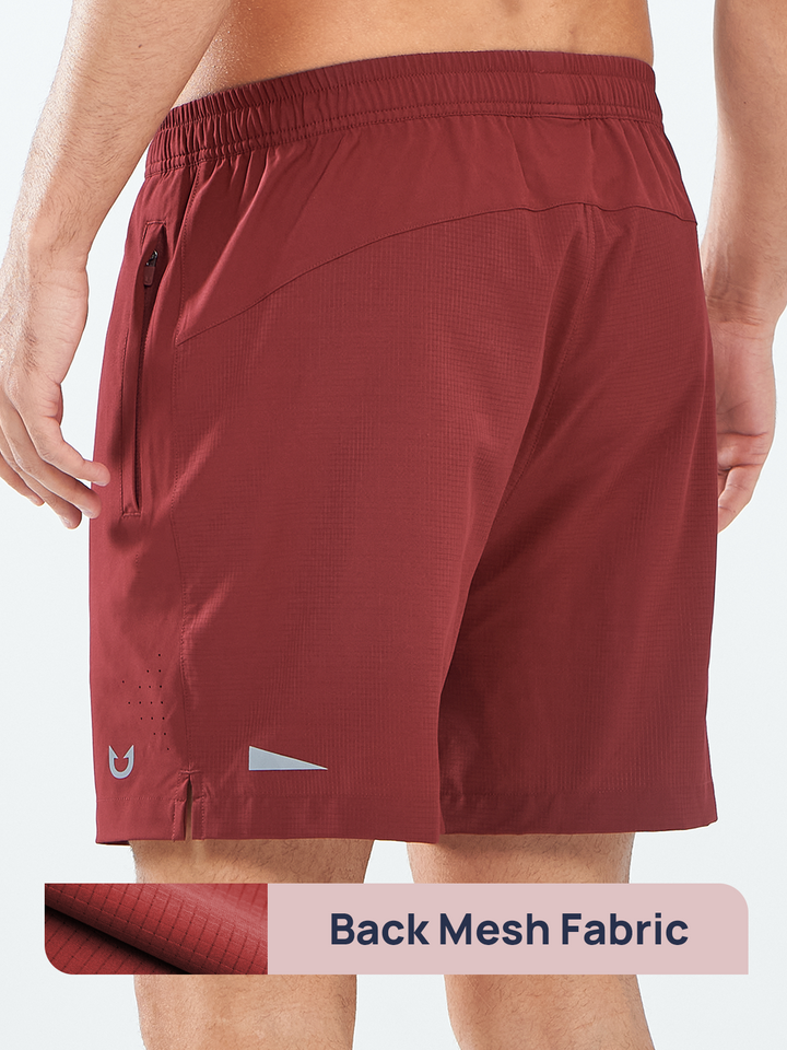 Northyard Men's Wine Breathable 5 inch Running Shorts with Pocket Lightweight for Gym Back