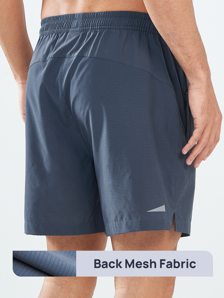 Northyard Men's Cool Grey Breathable 5 inch Running Shorts with Pocket Lightweight for Gym Back