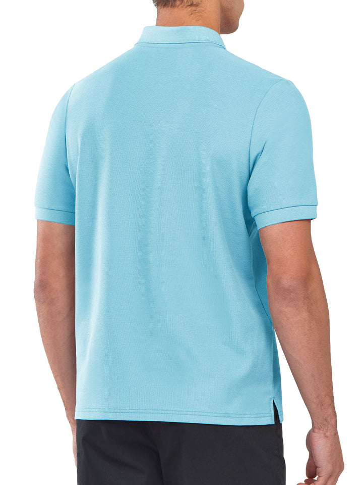 Northyard Men's Sky Blue Cotton Tennis Polo Shirts Golf Pickleball Casual Knitted T-Shirt Back