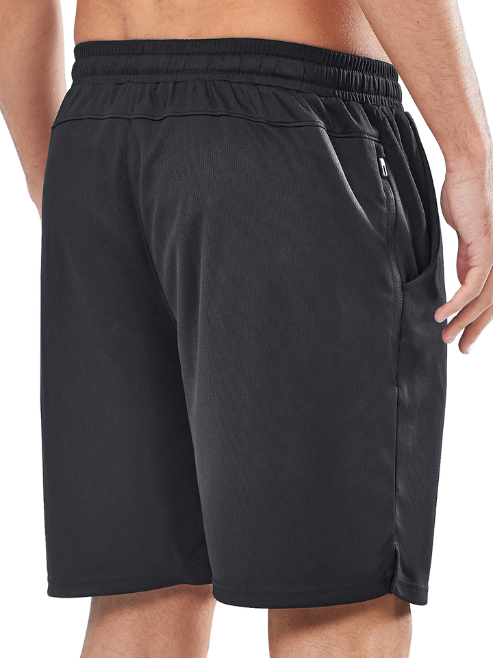 Northyard Men's Black Gym Workout 7 inch Mesh Shorts Quick Dry for Tennis Pickball Run Back