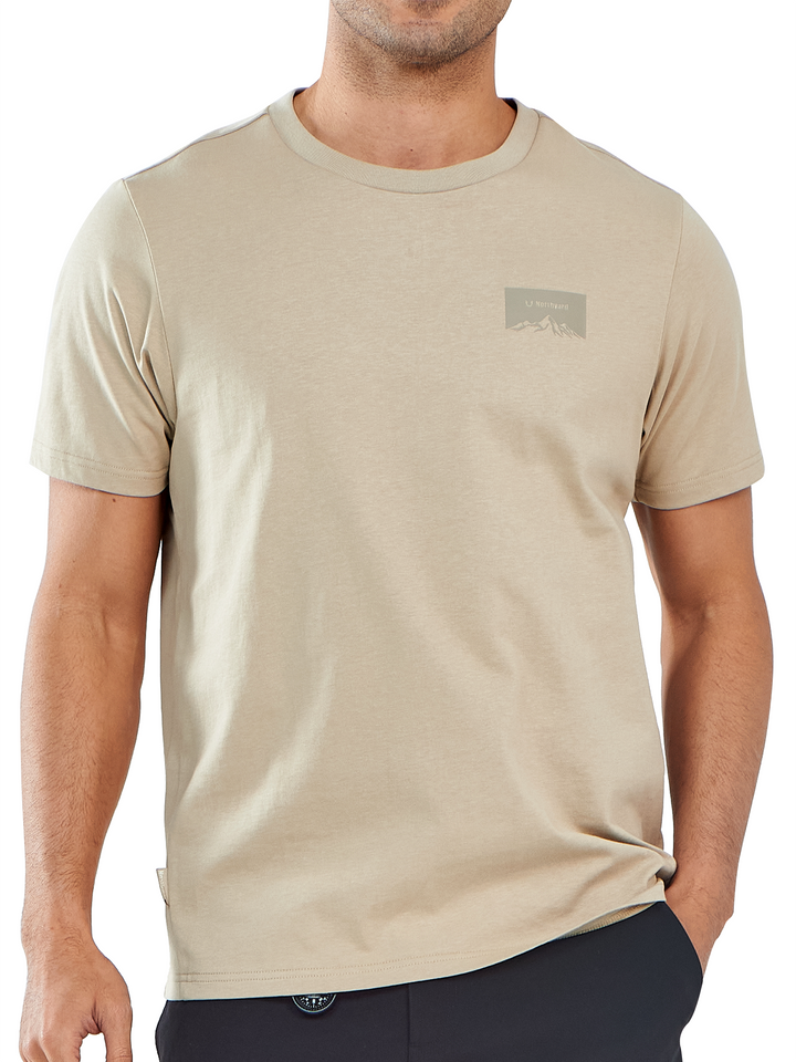 NORTHYARD Men's Dersert Cotton Hiking Tee Shirts Heavyweight Casual Crewneck for Outdoor