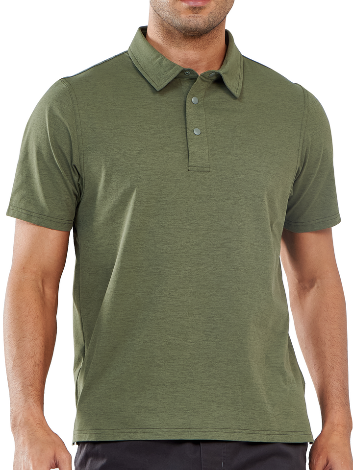 Northyard Men's Army Green Polo Athletic Short Sleeve Shirts Collared Tops for Golf Tennis