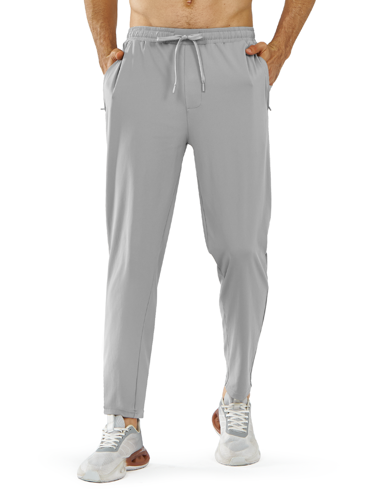 Northyard Men's Light Grey Athletic Work Pants Lightweight Track Joggers for Gym Running Front