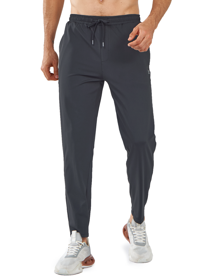 Northyard Men's Dark Grey Athletic Work Pants Lightweight Track Joggers for Gym Running Front