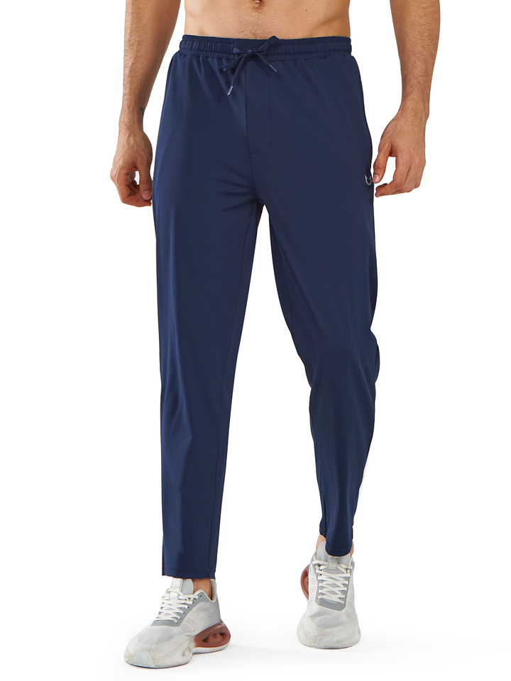 Northyard Men's Navy Athletic Work Pants Lightweight Track Joggers for Gym Running Front