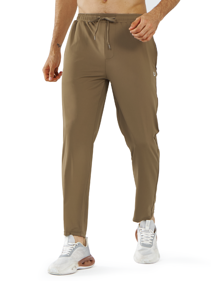 Northyard Men's Dark Khaki Athletic Work Pants Lightweight Track Joggers for Gym Running Front