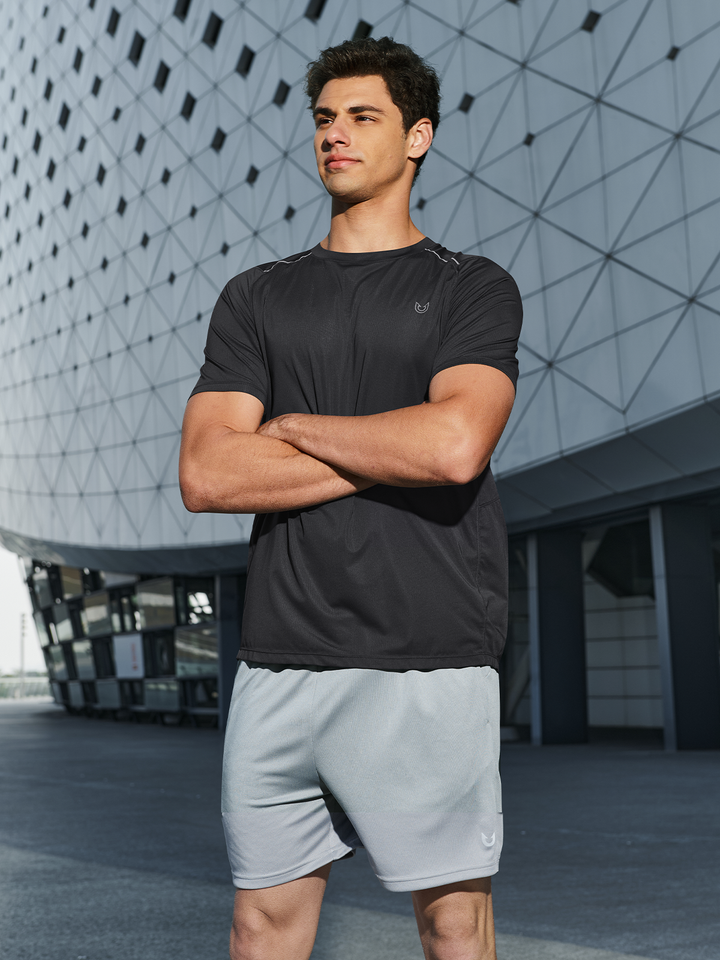 Northyard Men's Black Gym Compression T Shirts Breathable Wicking for Workout Fitness Fashion