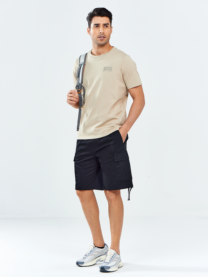 NORTHYARD Men's 7" Black Casual Outdoor Cargo Shorts with Pockets Twill for Hiking