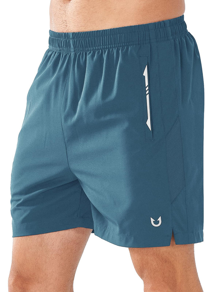 Men’s Grey Blue 5 Inch Inseam Sweat Shorts