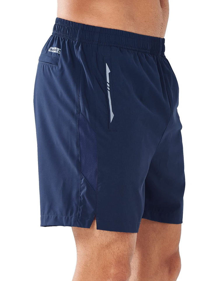 Men’s Navy 5 Inch Inseam Sweat Shorts Side