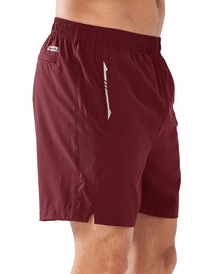 Men’s Wine 5 Inch Inseam Sweat Shorts Side