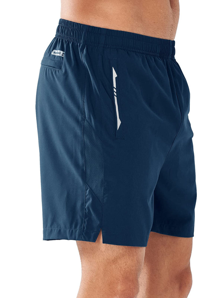 Men’s Sea Blue 5 Inch Inseam Sweat Shorts Side