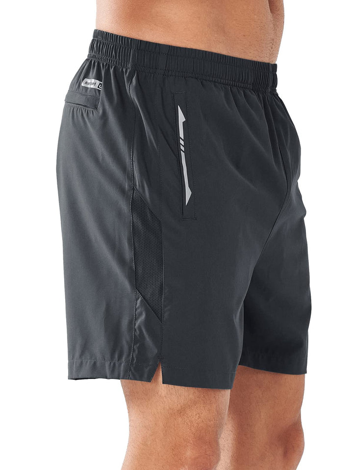 Men’s Dark Grey 5 Inch Inseam Sweat Shorts Side