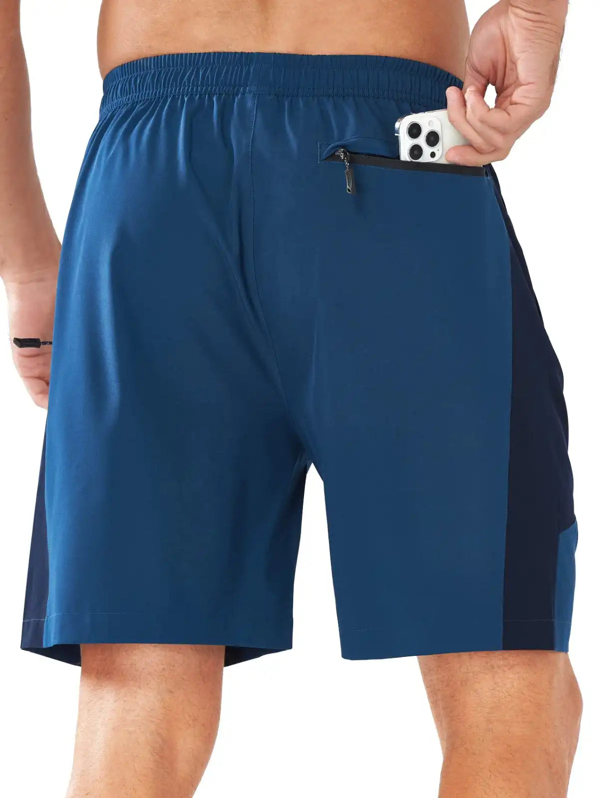 Men's 7" Athletic Shorts Whit 3 Zip Pockets 