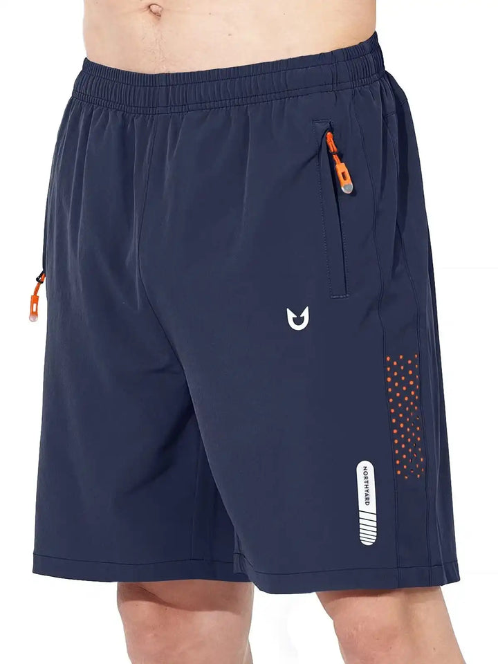 Men's Navy Athletic Hiking 7-Inch Inseam Shorts