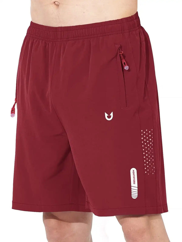 Men's Winered 7-Inch Inseam Shorts with Zipper Pockets