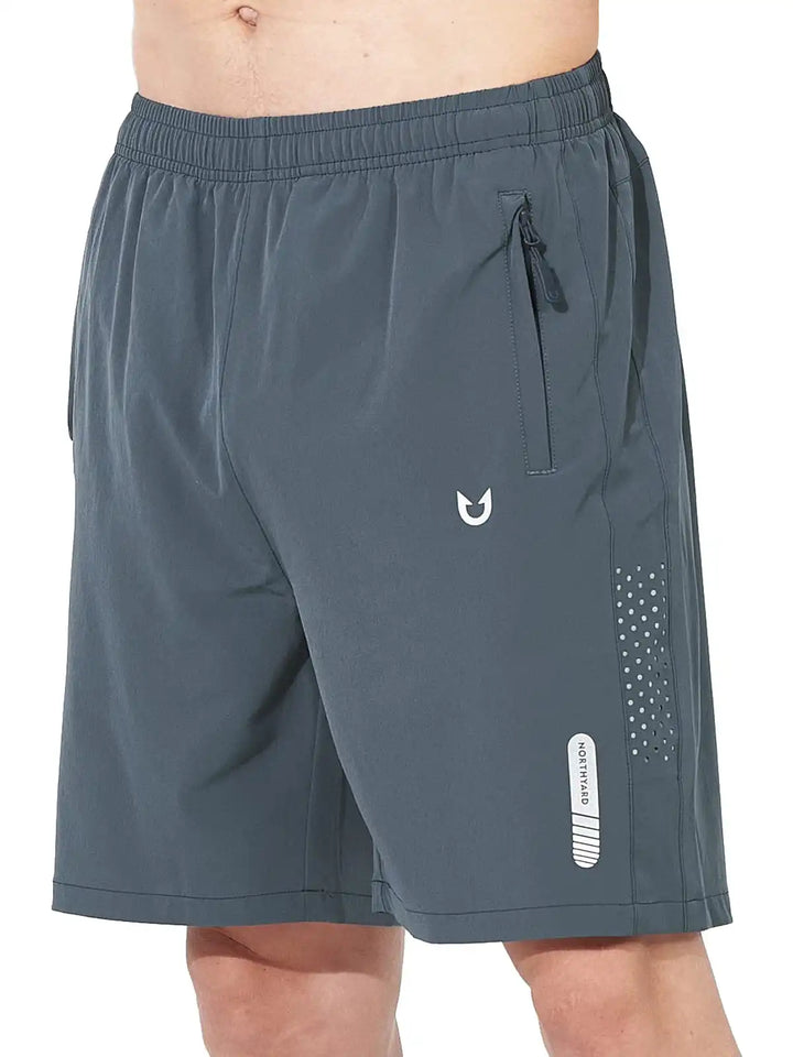 Men's Cool Grey Athletic Hiking 7-Inch Inseam Shorts