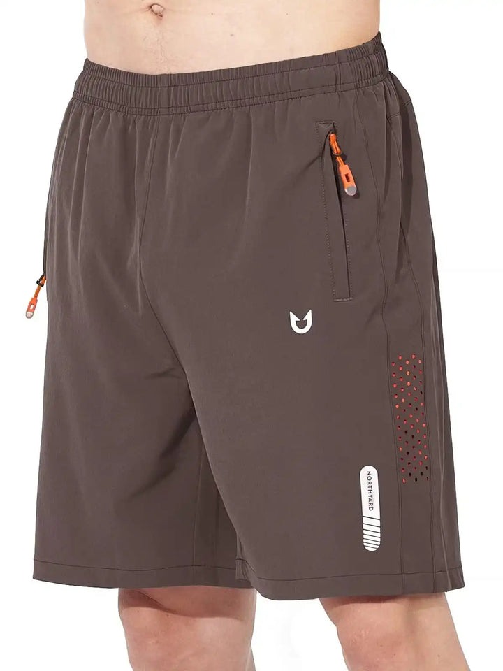 Men's Coffee Athletic Hiking 7-Inch Inseam Shorts