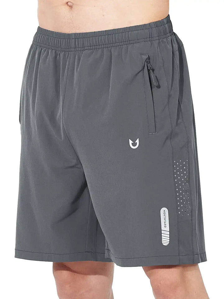 Men's Smoke Grey 7-Inch Inseam Shorts with Zipper Pockets