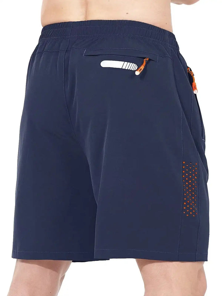 Men's Navy Athletic Hiking 7-Inch Inseam Shorts Back